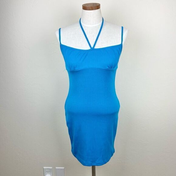Princess Polly Neck-Tie Ribbed Mini Dress - Picture 1 of 6
